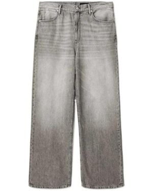 AllSaints Lenny Wide Leg Denim Jeans - Grey