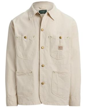 Polo Ralph Lauren Buttoned Patch-Pocket Jacket - Natural
