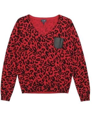Armani Jeans V-Neck Jumper - Red