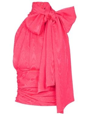 Balmain Ruched Detail Halterneck Top - Pink