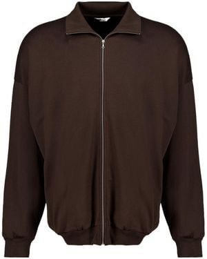 AURALEE Long-Sleeve Zip-Up Jacket - Brown
