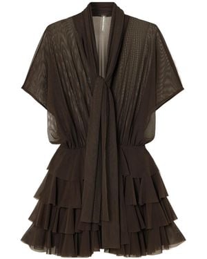 Norma Kamali Neck Tie Dress - Black