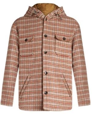 Etro Tartan-Check Hooded Shirt Jacket - Brown
