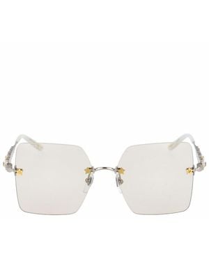 Gucci Crystal-Embellished Square-Frame Sunglasses - Multicolor