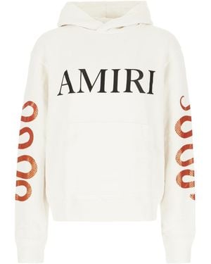 Amiri Sanke-Print Hoodie - White