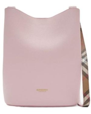 Burberry Small Leather Bucket Bag - Pink