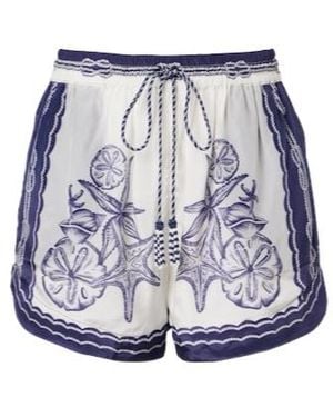 FARM Rio Coast Scarf Floral Shorts - Blue