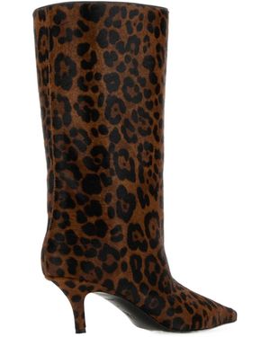 AMINA MUADDI Pointed-Toe Ankle Boots - Brown