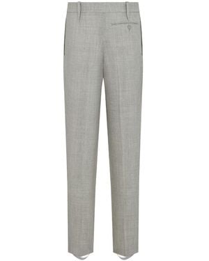 Dior Homme Straight Leg Pleated Trousers - Grey