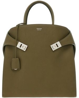 Ferragamo Hug Tote Bag - Green