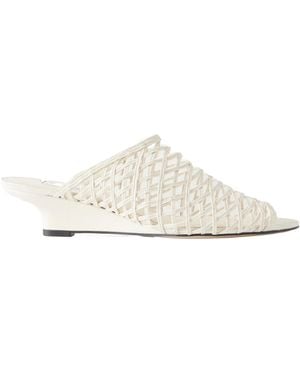TOTEME Woven Mules - White
