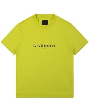 Givenchy Logo Printed Crewneck T-Shirt - Yellow