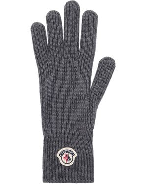 Moncler Wool Gloves - Gray
