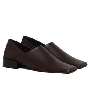 Alaïa Square-Toe Leather Loafers - Black