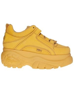 Buffalo 1339-14 Logo Platform Casual Trainers - Yellow