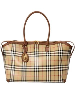 Burberry Checkered Tote Bag - Metallic