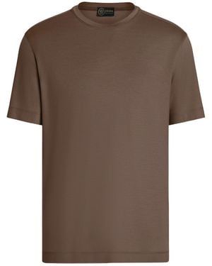 ZEGNA Vellus Aureum T-Shirt - Brown