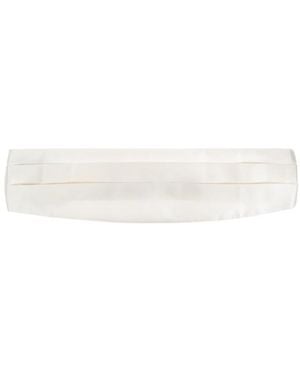 Giorgio Armani Hook Buckle Satin Belly Belt - White
