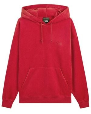 Y-3 Logo Fleece Hoodie - Red