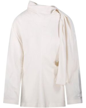 Studio Nicholson Valery Tie-Neck Top - Natural
