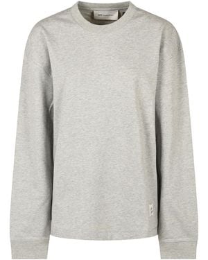 Ami Paris Long-Sleeve T-Shirt - Gray