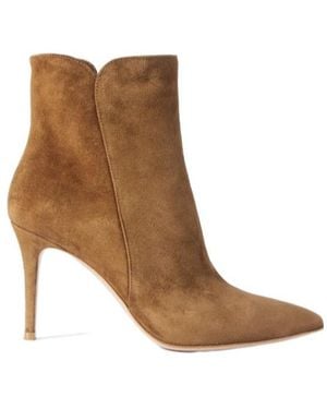 Gianvito Rossi Suede Ankle Boots - Brown
