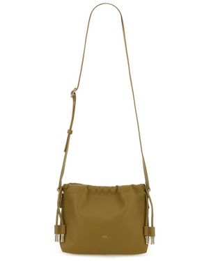 A.P.C. Ninon Logo Embossed Mini Shoulder Bag - Metallic