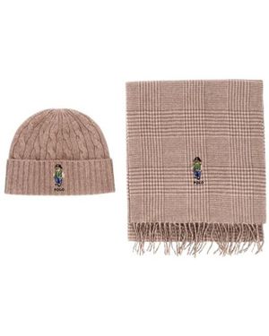 Polo Ralph Lauren Turn-Up Knit Hat And Scarf Set - Multicolour