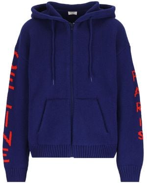 Celine Hooded Cardigan - Blue
