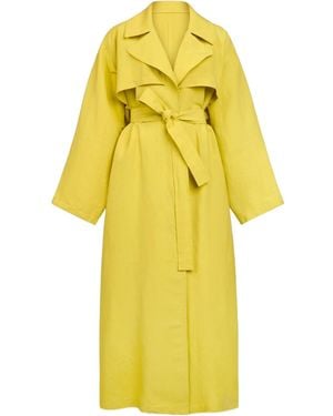 Alaïa Alaïa Poplin Trench Coat - Yellow