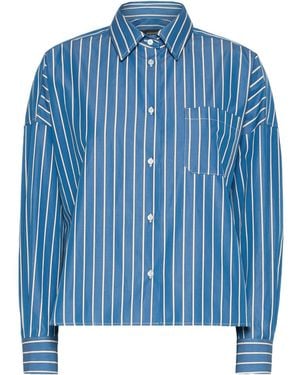 Weekend by Maxmara Collared Long-Sleeved Shirt - Blue