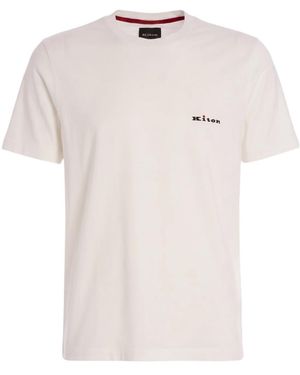 Kiton Logo-Embroidered T-Shirt - White