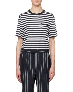 Thom Browne Striped Crewneck T-Shirt - Black