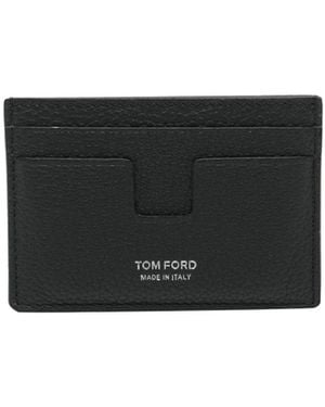 Tom Ford T Line Card Holder Wallet - Black