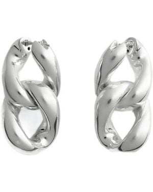 Bottega Veneta Prisma Chain Earrings - White