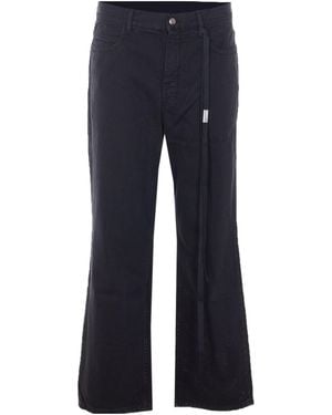 Ann Demeulemeester Lace-Up Flared Jeans - Blue