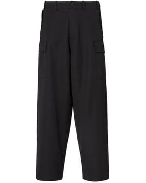 Fendi Grain De Poudre Wool Trousers - Black