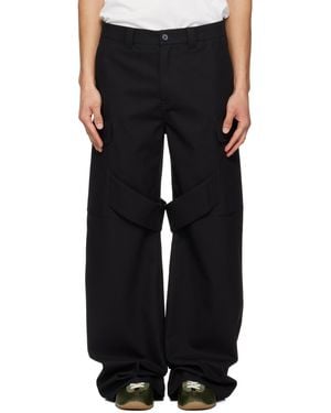 Courreges Utility Chaps Cotton Trousers - Black