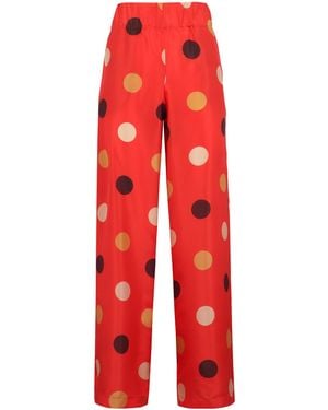 Aspesi Polka Dot-Print Pants - Red
