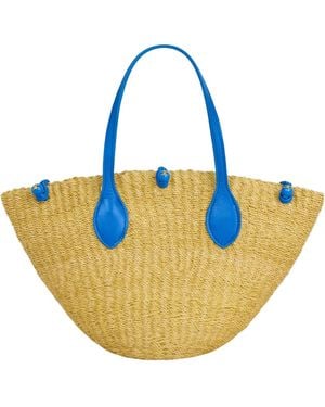 Celine Small Triomphe Beads Basket - Blue