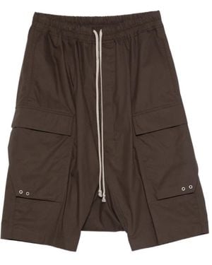 Rick Owens Cargo Pods Drawstring Shorts - Brown