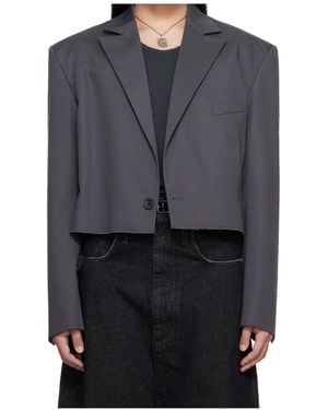 Lu'u Dan Slashed Suit Jacket - Grey