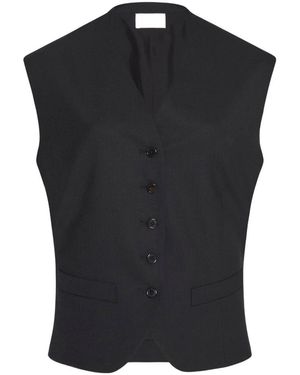 The Row Logo Vest - Black