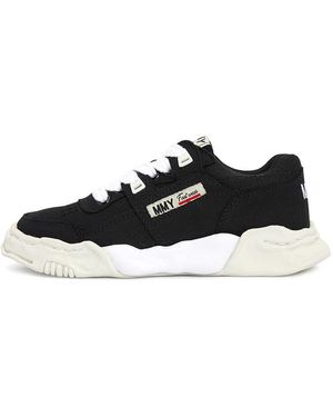 Maison Mihara Yasuhiro Parker Canvas Logo-Embroidered Trainers - Black