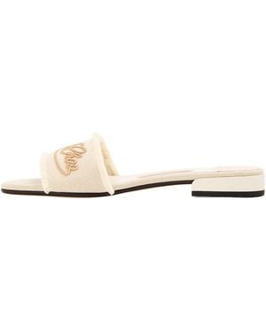 Jimmy Choo Simple Flat Sandals - White