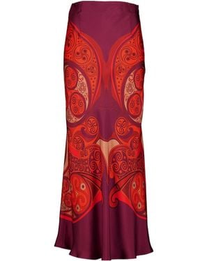 La DoubleJ La Doublej Kells Print Palazzo Pants - Red