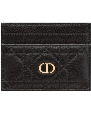 Dior Caro Five-Slot Card Holder - Black