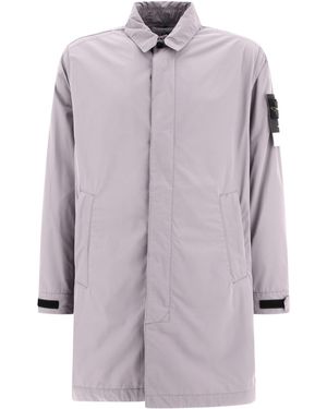 Stone Island Compass-Motif Coat - Purple