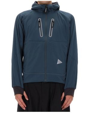 and wander Alpha Air Hoodie - Blue