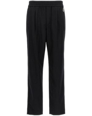 Moncler Logo Patch Elastic Waist Trousers - Black